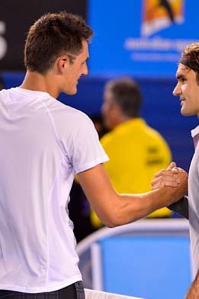 "I hope he knows what he needs to do the next few months, weeks, and years ahead" ... Roger Federer after defeating Australian Bernard Tomic.