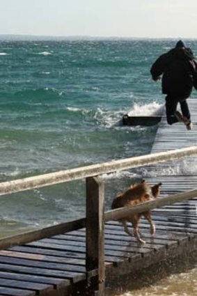 High tide at Shelley Beach.