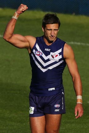 Handful: Matthew Pavlich in finding form for the Dockers despite missing much of the season.