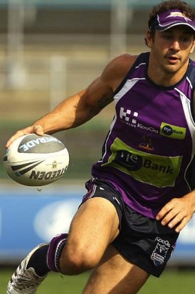 Tryscoring machine . . . Billy Slater of the Storm.