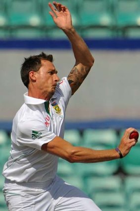Dale Steyn snared the wicket of Liam Davis, caught behind for a duck,