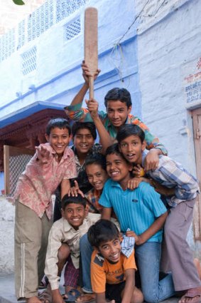 Cricket-loving boys in Jodhpur.