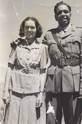 Reg Saunders with wife Dorothy.