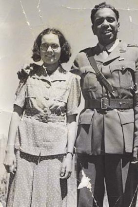 Reg Saunders with wife Dorothy.