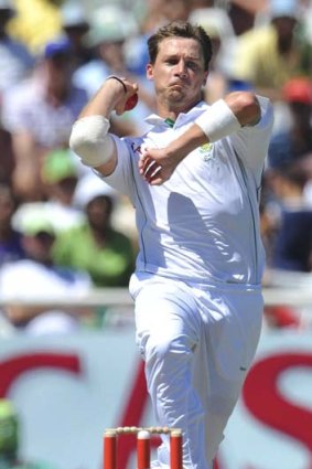 Steel-eyed focus ... Dale Steyn is the world's No.1 Test bowler.