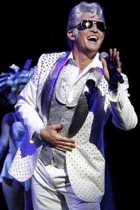 Todd McKenney as Teen Angel in <em>Grease</em>.