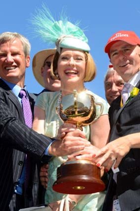 One down, what about the next? Gai Waterhouse with the Cup.