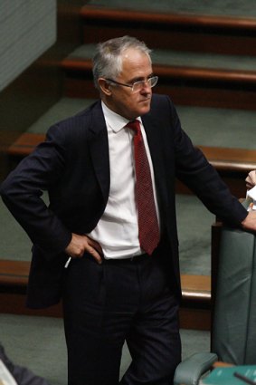 Malcolm Turnbull in parliament yesterday.