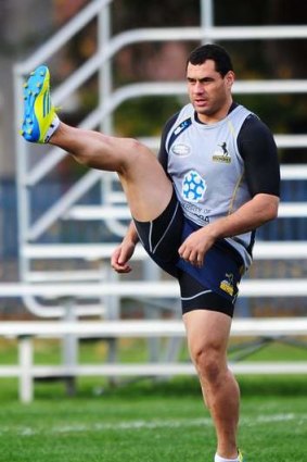 The final stretch: Wallaby George Smith.