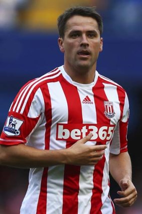 On outer &#8230; Michael Owen is getting little game time at Stoke.