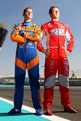 Ford v Holden: Will Davison (left) and James Courtney.