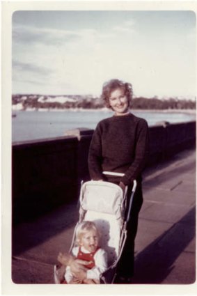 Stepping out … mother and daughter go for a stroll in Sydney's Rose Bay in 1959.