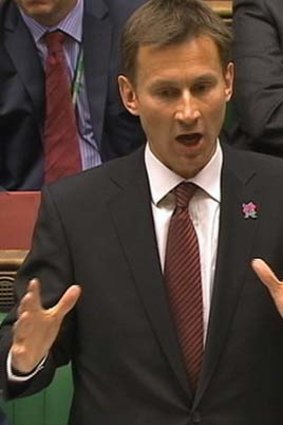 Shaky ground ... Jeremy Hunt's grip on ministerial office looks increasingly precarious.