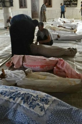 Victims of the toxic gas attack in Ghouta, on the outskirts of Damascas, on August 21.