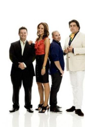 Masterchef Australia: (from left) Gary Mehigan, host Sarah Wilson, George Calombaris and Matt Preston
