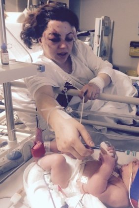 Felicity Jessop gave birth to her baby Tim after the crash. 