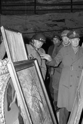 US General Dwight Eisenhower inspects art treasures stolen by the Nazis.