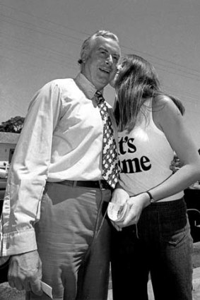 In 1972 &#8230; Whitlam and daughter Catherine.