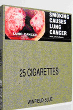 How the generic pack of cigarettes will look.