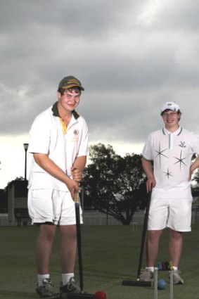 Brothers Robert, 19, and Greg, 20, Fletcher from Lismore, Victoria, are competeing in the Australian Croquet Championships held at the Toombul Croquet Club and Windsor Croquet Club this and next weekend. Robert is the current #1 in Australia and #2 World croquet player.
