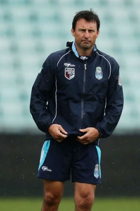 Bumped: Laurie Daley and the Blues have been forced to train at Leichhardt Oval instead of ANZ Stadium.