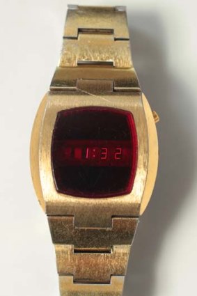 Prized possession: 1970s gold LED watch.