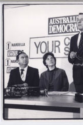 From left: Democrat candidate, Michael Nardella, State President Janet Powell, Democrats leader Don Chipp and Senator John Siddons