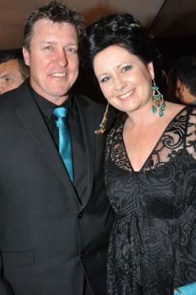 Support through ordeal &#8230; Canberra coach David Furner with wife Kellie.