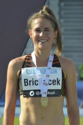 Emily Brichacek won the 5000 metres title at the nationals in Melbourne. 