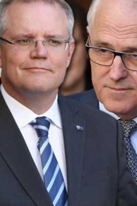 Scott Morrison and Malcolm Turnbull: overseeing the long tax debate.