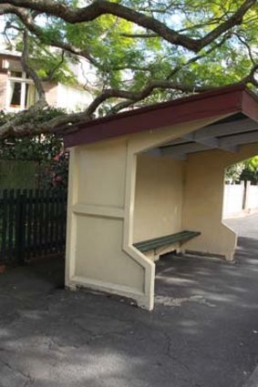 Scene of the crime: The bus stop where a woman was allegedly assaulted.