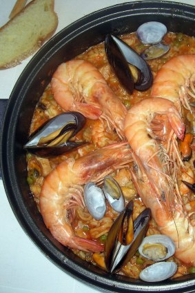 Gastro genius: A traditional Spanish paella seafood dish from Valencia.