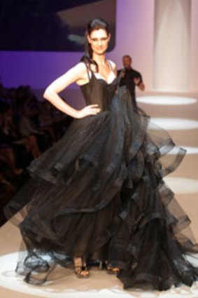 Show stopper ... Alex Perry's new take on the ballgown.