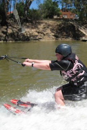 Waterskiing on the Murray River is always popular.