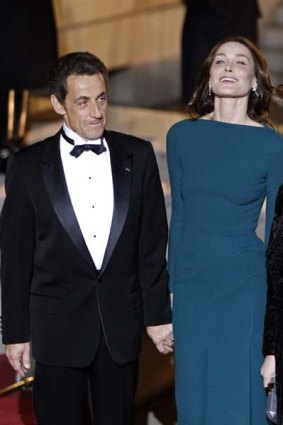 Romance  ...  Nicolas Sarkozy and Carla Bruni at a state dinner last week.