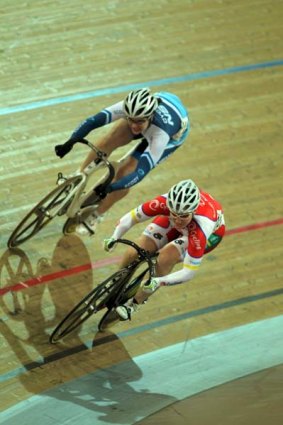 Too good ... Anna Meares wins the sprint crown at the Track National Championships on Friday.
