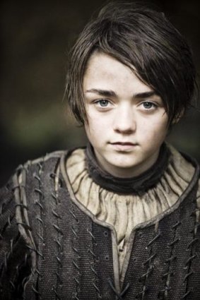 Needled: Maisie Williams, who plays Arya Stark, in the second tier.