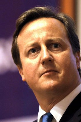 David Cameron: 'When your neighbour's house is on fire, your first impulse should be to help him put out the flames.'