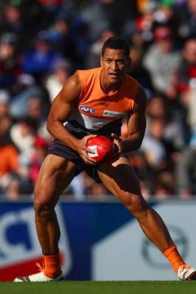 Code cracker ...  Israel Folau playing AFL with the Giants.