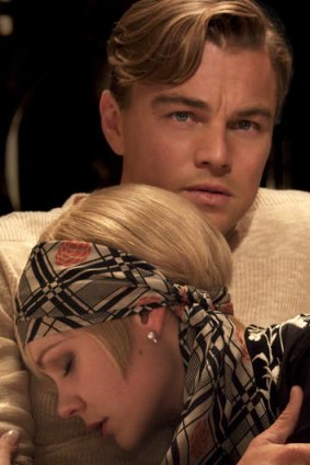 Lovers ... Leonardo DiCaprio as Jay Gatsby and Carey Mulligan as Daisy Buchanan in <i>The Great Gatsby </i>.