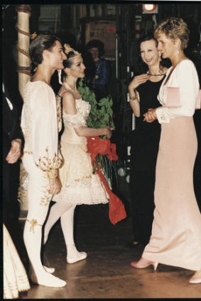Maina Gielgud introduces David McAllister and Miranda Coney to Diana, Princess of Wales in 1992.