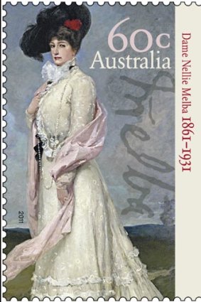 The new stamp marking the 150th anniversary of Dame Nellie Melba's birth will be released next week.