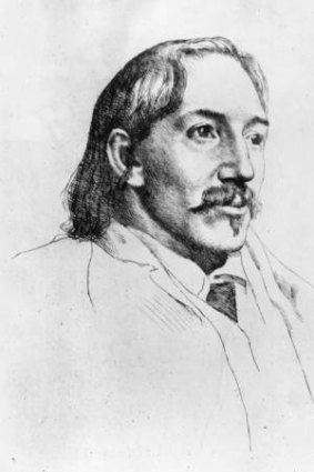 Scottish novelist, poet and traveller Robert Louis Balfour Stevenson (1850 - 1894) circa 1880. Original Publication: From an etching by Strong.