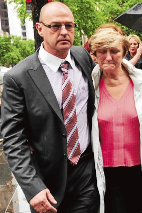Garry Stilwell and Jean Priest outside the County Court.