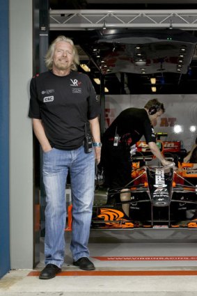 The need for speed: John Borghetti with Virgin boss Sir Richard Branson.