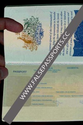 Unreal ... a fake Australian passport.