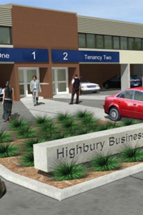 An artist's image of the proposed Highbury business park.