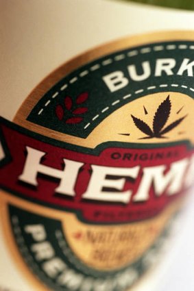 Burke's Premium Hemp-Filtered Ale.