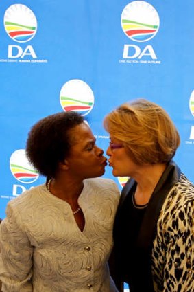 Close to you: Zille with Mamphela Ramphele, whom Zille had wanted to stand as the DA's presidential candidate.