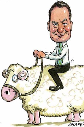 On the sheep's backs . . . ASX spokesman Matthew Gibbs.
